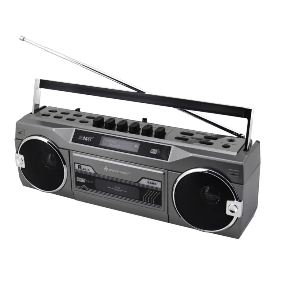 Retro Stereo Radiokassettenrekorder mit DAB+/UKW