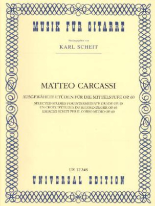 Ausgewählte Etüden für die Mittelstufe op. 60 für Gitarre