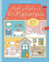 Malen und Stickern: Im Puppenhaus