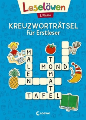 Leselöwen Kreuzworträtsel für Erstleser. 1. Klasse (Blau)