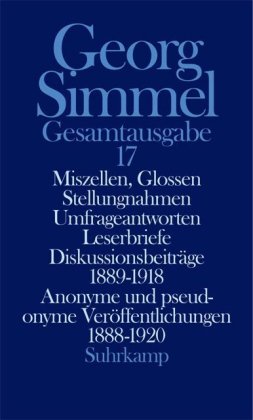 Miszellen, Glossen, Stellungnahmen, Umfrageantworten, Leserbriefe, Diskussionsbeiträge 1889-1918, Anonyme und pseudonyme Veröffentlichungen 1888-1920