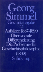 Aufsätze 1887-1890. Über sociale Differenzierung. Die Probleme der Geschichtsphilosophie (1892)