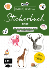 Bullet Journal Stickerbuch - Tiere: 900 Tiere aus aller Welt - von süß bis exotisch