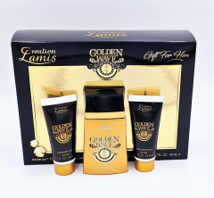 Parfümgeschenkset 3 tlg.Golden Wave Eau de Parfum für Ihn (EdP)