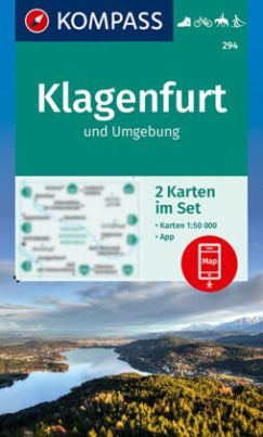 KOMPASS Wanderkarte 294 Klagenfurt und Umgebung 1:50000 (2 Karten im Set)