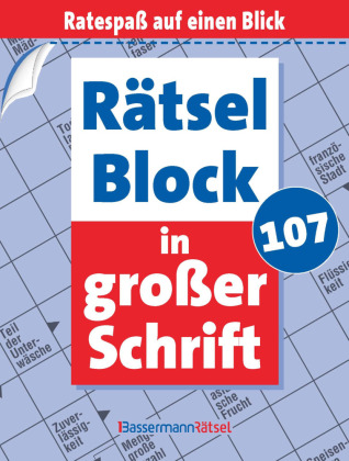 Rätselblock in großer Schrift 107