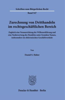 Zurechnung von Dritthandeln im rechtsgeschäftlichen Bereich.