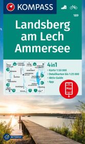 KOMPASS Wanderkarte 189 Landsberg am Lech, Ammersee 1:50.000