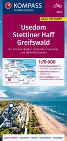 KOMPASS Fahrradkarte 3349 Usedom, Stettiner Haff, Greifswald 1:70.000