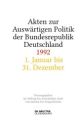 Akten zur Auswärtigen Politik der Bundesrepublik Deutschland 1992, 2 Teile