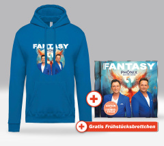 Phönix aus der Asche Fan-Set Kapuzenpulli blau (XXL) + CD + GRATIS Frühstücksbrettchen