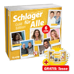 Die Hits ihres Lebens + Schlager für Alle - Gold Edition + GRATIS Kissenbezug & Tasse