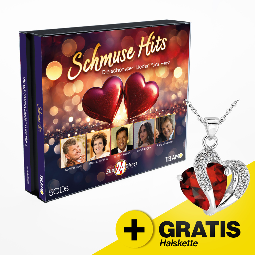 Schmuse Hits - Die schönsten Lieder fürs Herz + GRATIS Halskette