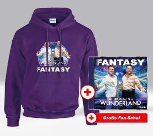 Willkommen im Wunderland Fan-Set Kapuzenpulli (M-XXL) + CD + GRATIS Fanschal