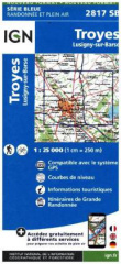 IGN Karte, Carte de randonnée (et plein air) Troyes Lusigny