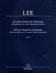 40 leichte Etüden für Violoncello op.70, mit Begleitung eines zweiten Violoncellos (ad libitum). 40 Easy Etudes for Violincello op.70, with an accompaniment of a second Violoncello (ad libitum)